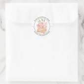 étiquette de savon rose (Sac)
