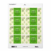 Étiquette de savon Shampooing chien (vert) (Feuille entière)