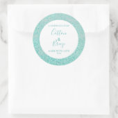 Étiquette de savon sur mesure modèle Floral Aqua (Sac)