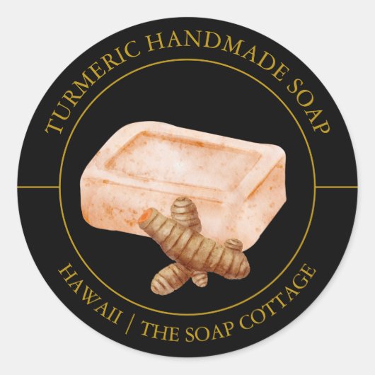 Étiquette de savon Turmeric (Devant)