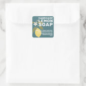 Étiquette de Savon Vert Botanique au Citron (Sac)
