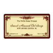 Étiquette de savon vintage français / cosmétiques (Devant)