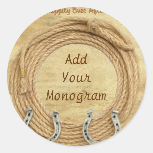 Étiquette de sceau à thème occidental (Devant)