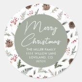 Étiquette de sceau de l'enveloppe de la carte de N (Devant)