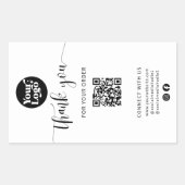 Étiquette de scellage de boîte blanche de logo d'e (Devant)