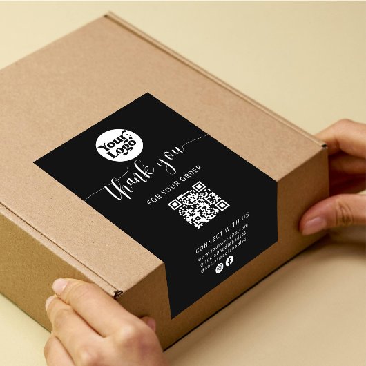 Étiquette de scellage de boîte de logo d'expéditio