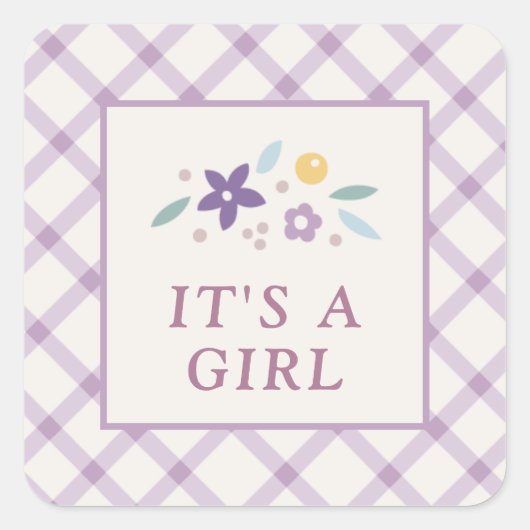 Étiquette de scellement d'enveloppe pour bébé fill (Devant)