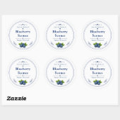 Étiquette de Scones aux Bleuets Faits Maison (Feuille)