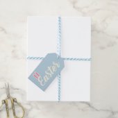 Étiquette de script « Pâques » bleu clair (With Twine)