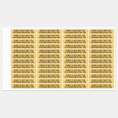 Étiquette de sécurité Lid Jaune de miel d'avertiss (Feuille)