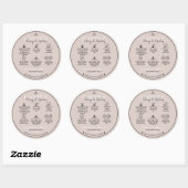 Étiquette de sécurité pour bougie simple minimalis (Feuille)