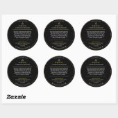 Étiquette de sécurité pour bougie simple minimalis (Feuille)