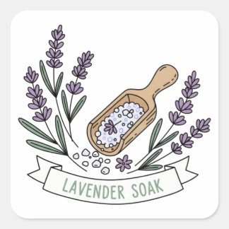 Étiquette de sel de bain au lavande | Spa