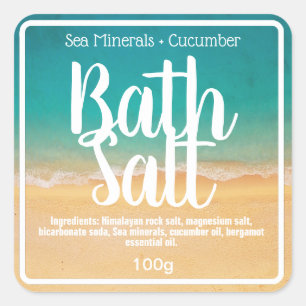 Étiquette de sel de bain personnalisable