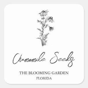 Étiquette de semences Chamomile