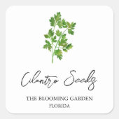 Étiquette de semences Cilantro (Devant)