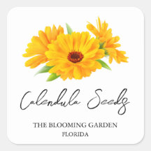Étiquette de semences de Calendula