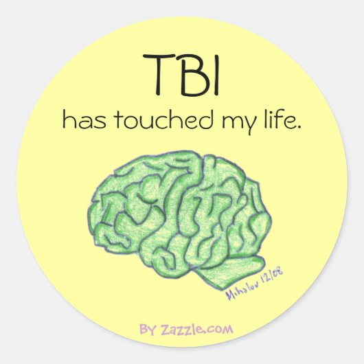 Étiquette de sensibilisation TBI (Devant)