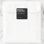 Étiquette de sérique noir de texte moderne (Sac)