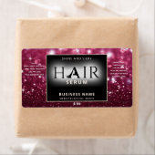 Étiquette de sérum de cheveux brillant moderne (En situation)