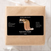 Étiquette de sérum de cheveux élégant moderne (En situation)