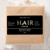 Étiquette de sérum de cheveux élégant moderne (En situation)