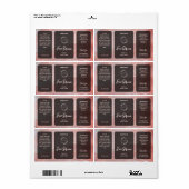 Étiquette de Sérum Pailleté Rose Gold (Feuille entière)
