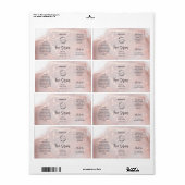 Étiquette de Sérum Rose Gold (Feuille entière)