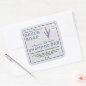 Étiquette de Shampooing Solide Violet Pastel (Enveloppe)