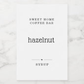 Étiquette de sirop de café (Étiquettes simples)