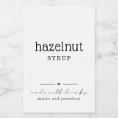 Étiquette de sirop de café fait maison (Étiquettes simples)