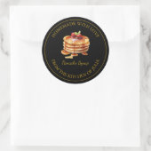 Étiquette de sirop de crêpe maison Gold | Noir (Sac)