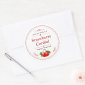 Étiquette de sirop de fraise fait maison (Enveloppe)