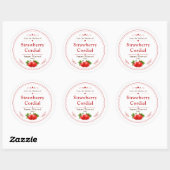 Étiquette de sirop de fraise fait maison (Feuille)