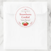 Étiquette de sirop de fraise fait maison (Sac)