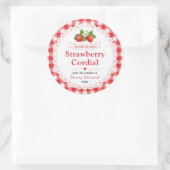 Étiquette de sirop de fraise fait maison (Sac)