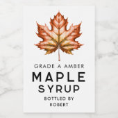 Étiquette de sirop d'érable (Étiquettes simples)
