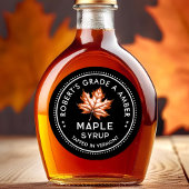 Étiquette de sirop d'érable