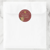 Étiquette de sirop d'érable à feu de bois (Sac)