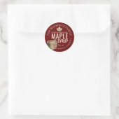 Étiquette de sirop d'érable à feu de bois (Sac)