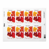 étiquette de sirop d'érable à feuilles rouges (Feuille entière)