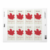 étiquette de sirop d'érable à feuilles rouges (Feuille entière)