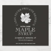 Étiquette de sirop d'érable à logo circulaire (fon (Étiquettes simples)