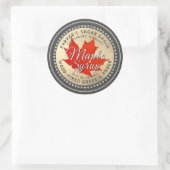 Étiquette de sirop d'érable au bois avec feuille d (Sac)