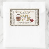 Étiquette de sirop d'érable avec valeur nutritive  (Sac)
