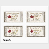 Étiquette de sirop d'érable avec valeur nutritive  (Feuille)