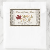 Étiquette de sirop d'érable avec valeur nutritive  (Sac)