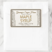 Étiquette de sirop d'érable avec valeur nutritive  (Sac)