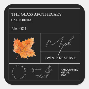 Étiquette de sirop d'érable d'Apothécaire