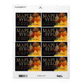 Étiquette de sirop d'érable en plastique feuille d (Feuille entière)